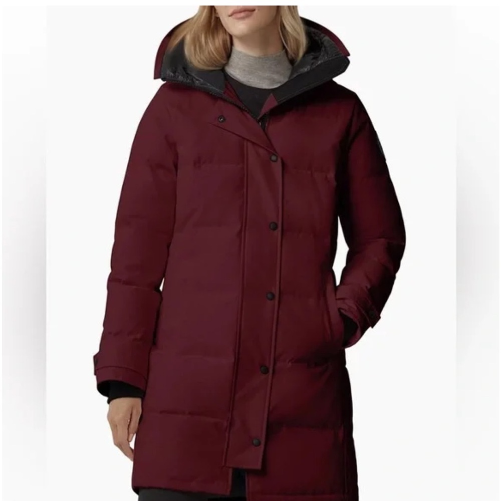 New Canada Goose Shelburne Down-Filled Parka in Garnet Stone Size XS - Picture 13 of 13